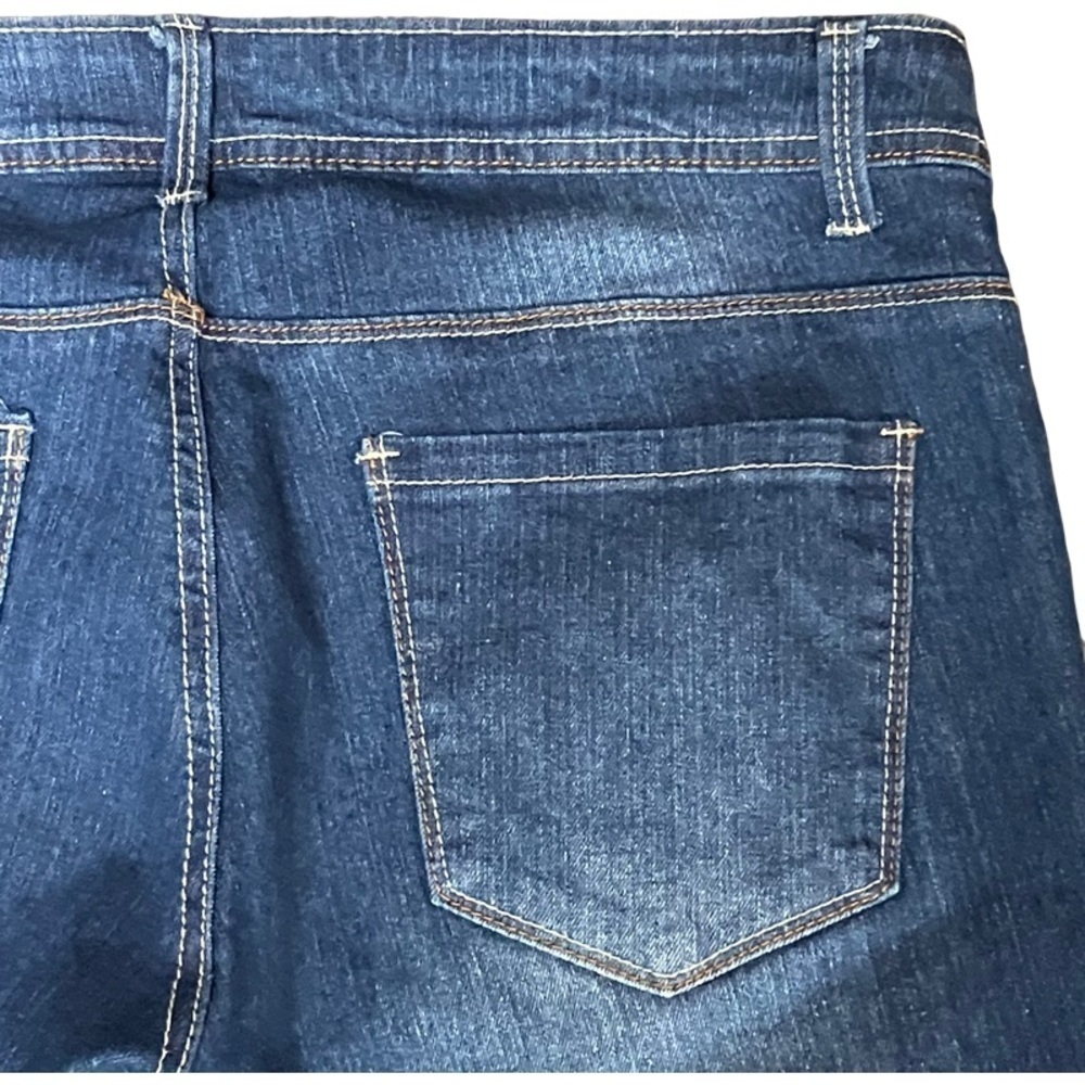 JONATHAN MARTIN Cuffed Capri Denim Jeans SIZE 12 Blue Stretch - Picture 6 of 10